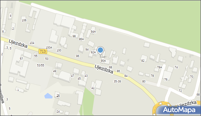 Tomaszów Mazowiecki, Ujezdzka, 92, mapa Tomaszów Mazowiecki