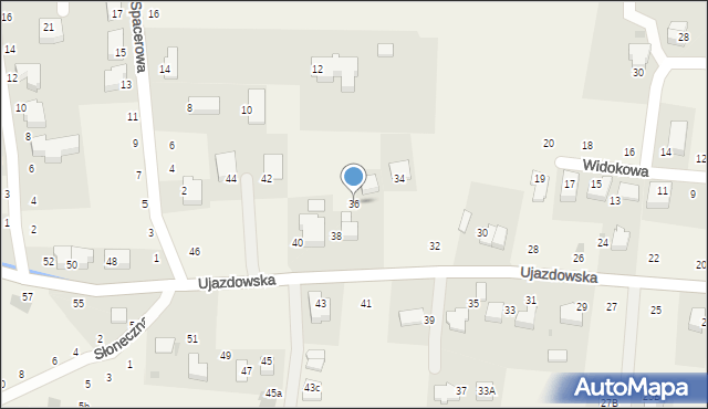 Tomaszowice, Ujazdowska, 36, mapa Tomaszowice