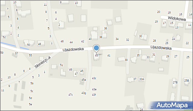 Tomaszowice, Ujazdowska, 43, mapa Tomaszowice