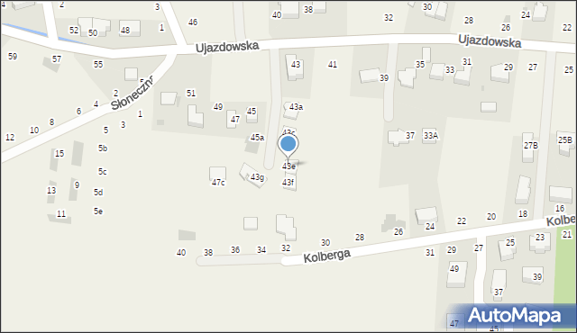 Tomaszowice, Ujazdowska, 43e, mapa Tomaszowice