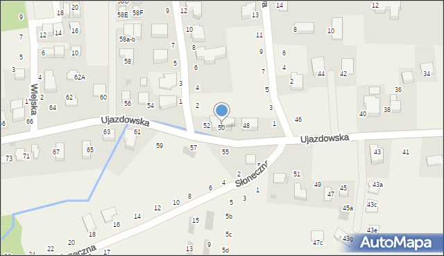 Tomaszowice, Ujazdowska, 50, mapa Tomaszowice