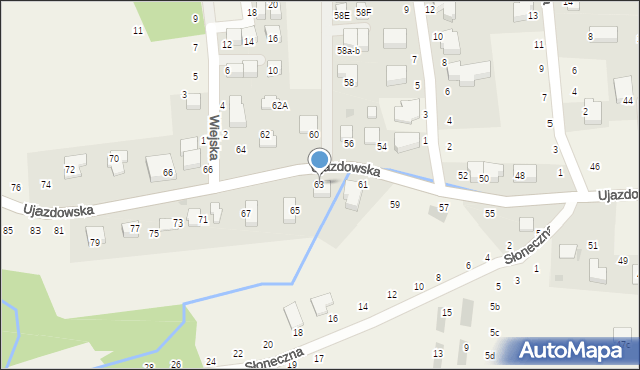 Tomaszowice, Ujazdowska, 63, mapa Tomaszowice