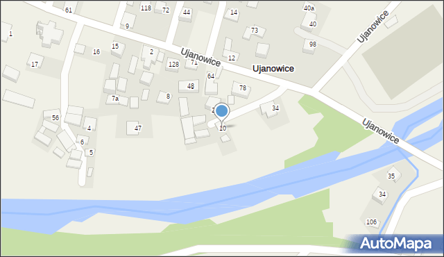 Ujanowice, Ujanowice, 10, mapa Ujanowice