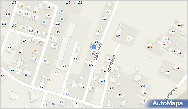 Ujanowice, Ujanowice, 103, mapa Ujanowice