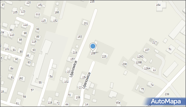 Ujanowice, Ujanowice, 106, mapa Ujanowice
