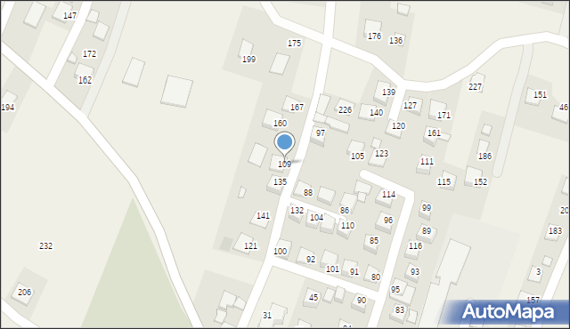 Ujanowice, Ujanowice, 109, mapa Ujanowice