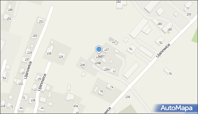 Ujanowice, Ujanowice, 126D, mapa Ujanowice