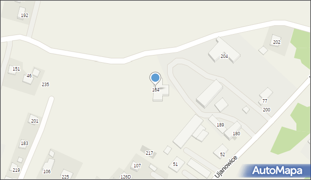 Ujanowice, Ujanowice, 164, mapa Ujanowice