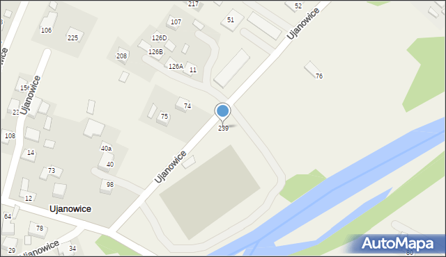 Ujanowice, Ujanowice, 239, mapa Ujanowice