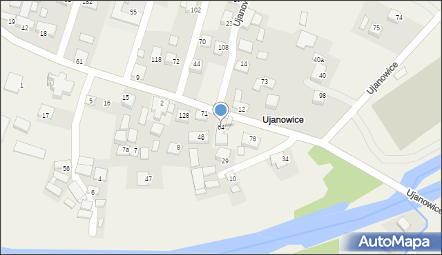 Ujanowice, Ujanowice, 64, mapa Ujanowice