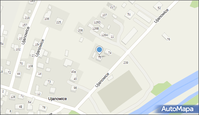 Ujanowice, Ujanowice, 75, mapa Ujanowice