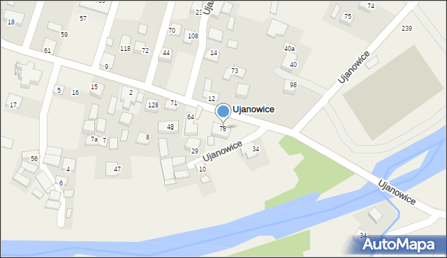 Ujanowice, Ujanowice, 78, mapa Ujanowice