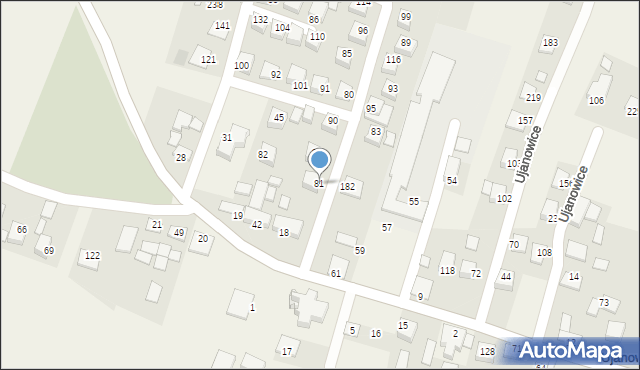 Ujanowice, Ujanowice, 81, mapa Ujanowice