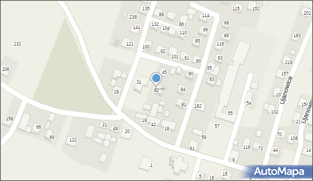 Ujanowice, Ujanowice, 82, mapa Ujanowice