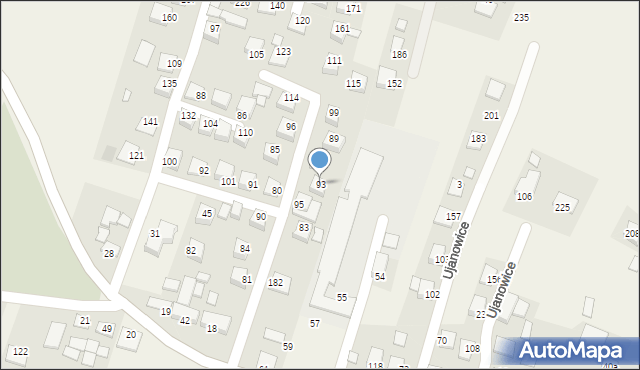 Ujanowice, Ujanowice, 93, mapa Ujanowice