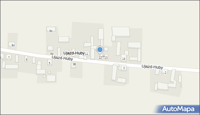 Ujazd-Huby, Ujazd-Huby, 12, mapa Ujazd-Huby
