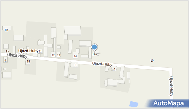 Ujazd-Huby, Ujazd-Huby, 14a, mapa Ujazd-Huby