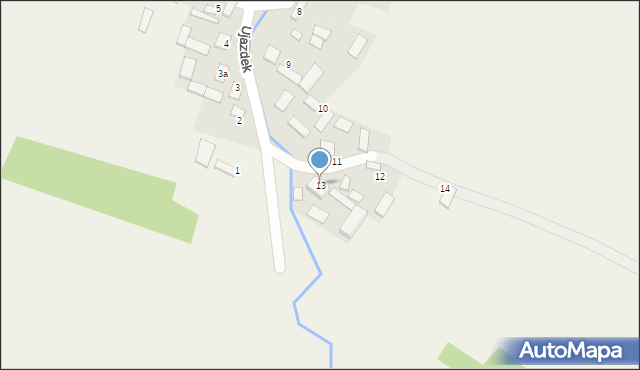 Ujazdek, Ujazdek, 13, mapa Ujazdek