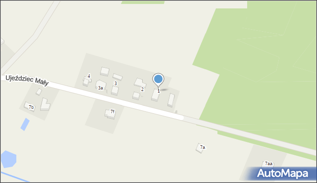 Ujeździec Mały, Ujeździec Mały, 1, mapa Ujeździec Mały