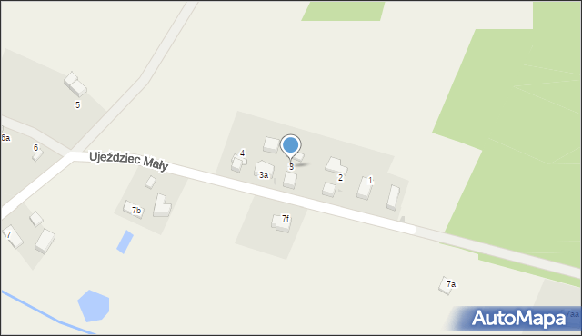 Ujeździec Mały, Ujeździec Mały, 3, mapa Ujeździec Mały