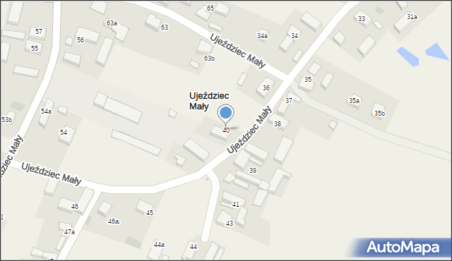 Ujeździec Mały, Ujeździec Mały, 40, mapa Ujeździec Mały