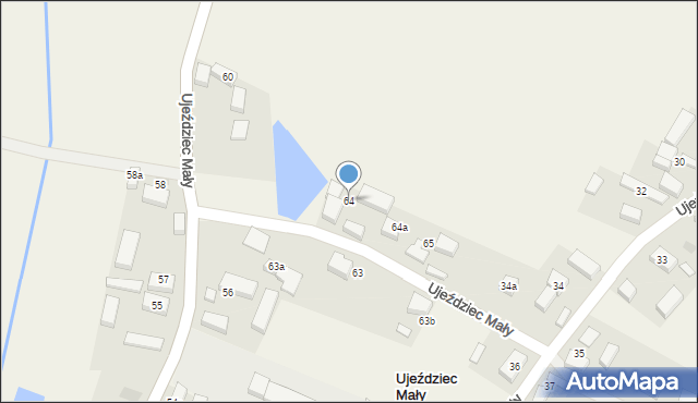 Ujeździec Mały, Ujeździec Mały, 64, mapa Ujeździec Mały