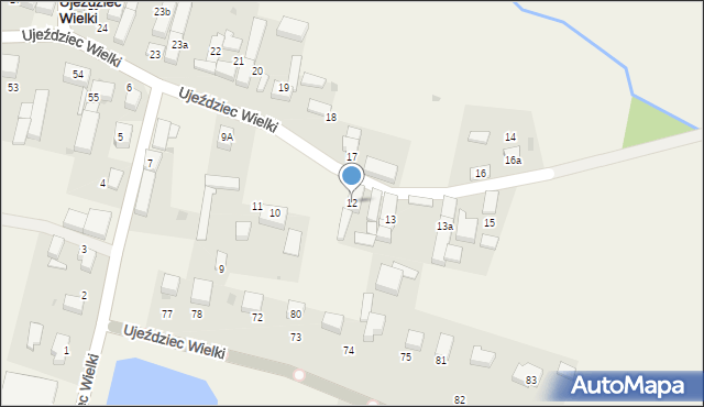 Ujeździec Wielki, Ujeździec Wielki, 12, mapa Ujeździec Wielki