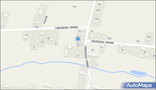 Ujeździec Wielki, Ujeździec Wielki, 62, mapa Ujeździec Wielki
