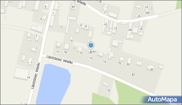 Ujeździec Wielki, Ujeździec Wielki, 80, mapa Ujeździec Wielki