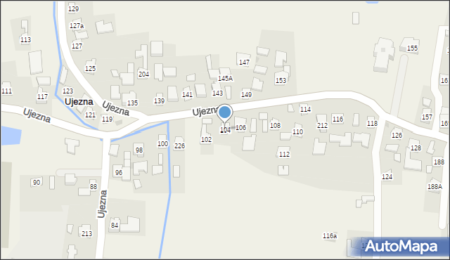 Ujezna, Ujezna, 104, mapa Ujezna