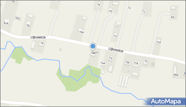 Ujkowice, Ujkowice, 74b, mapa Ujkowice