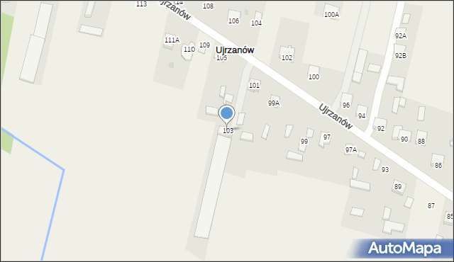 Ujrzanów, Ujrzanów, 103, mapa Ujrzanów