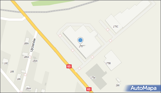 Ujrzanów, Ujrzanów, 175, mapa Ujrzanów