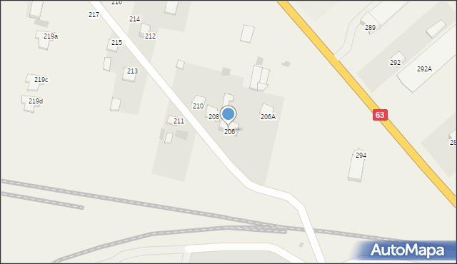 Ujrzanów, Ujrzanów, 206, mapa Ujrzanów