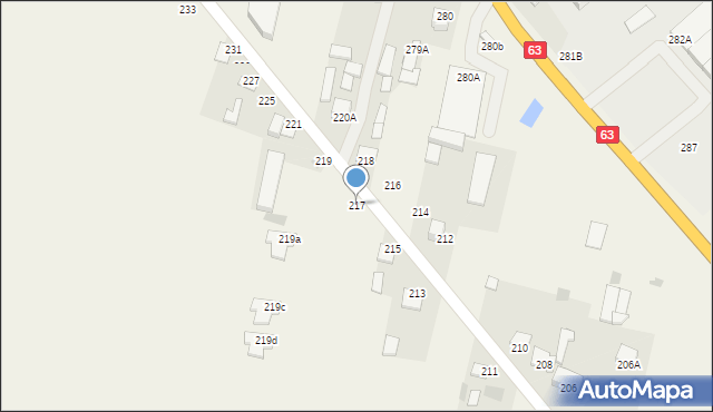 Ujrzanów, Ujrzanów, 217, mapa Ujrzanów