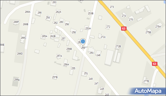 Ujrzanów, Ujrzanów, 253, mapa Ujrzanów