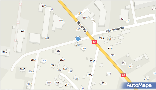 Ujrzanów, Ujrzanów, 267, mapa Ujrzanów