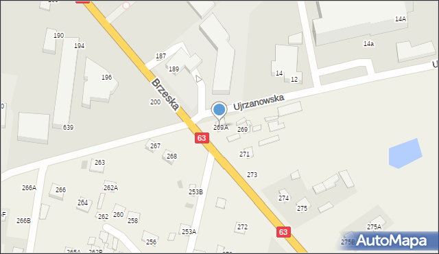 Ujrzanów, Ujrzanów, 269A, mapa Ujrzanów