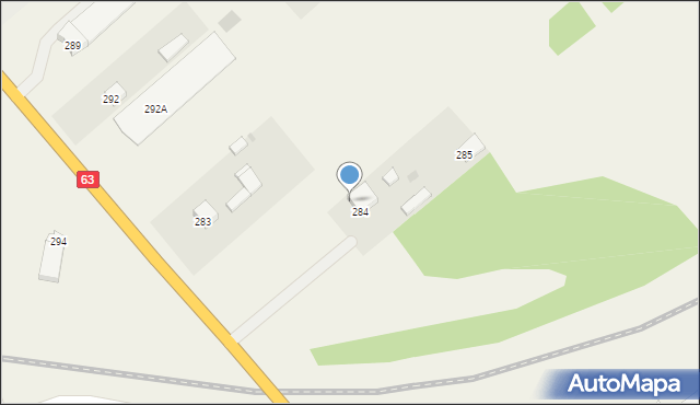 Ujrzanów, Ujrzanów, 284A, mapa Ujrzanów