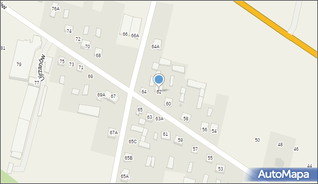 Ujrzanów, Ujrzanów, 62, mapa Ujrzanów