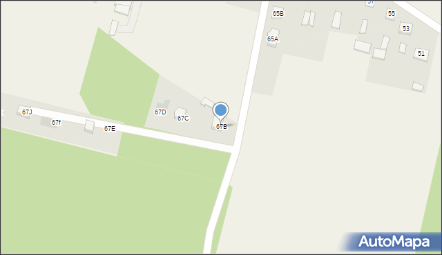 Ujrzanów, Ujrzanów, 67B, mapa Ujrzanów