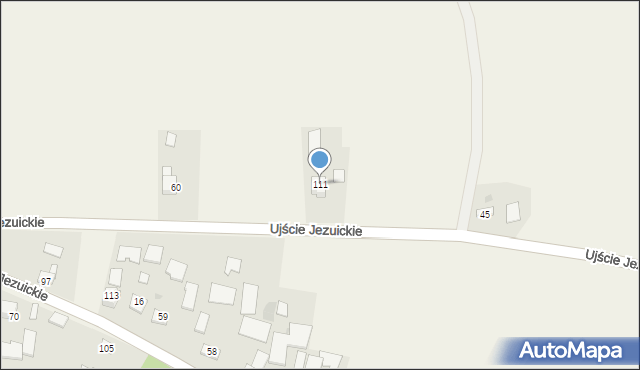 Ujście Jezuickie, Ujście Jezuickie, 111, mapa Ujście Jezuickie