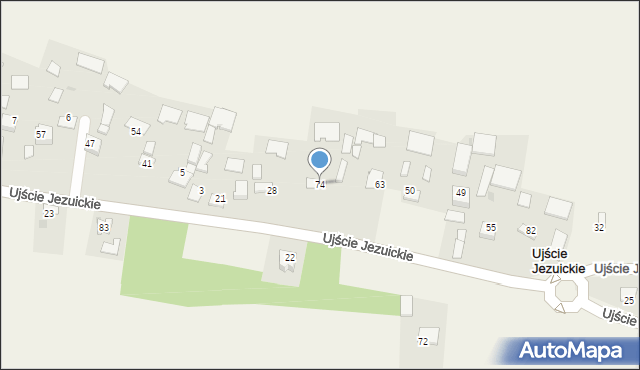 Ujście Jezuickie, Ujście Jezuickie, 74, mapa Ujście Jezuickie