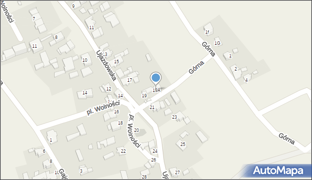 Zimna Wódka, Ujazdowska, 19A, mapa Zimna Wódka