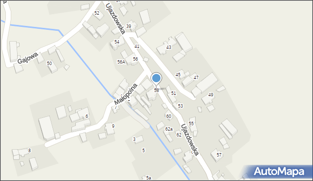 Zimna Wódka, Ujazdowska, 58, mapa Zimna Wódka