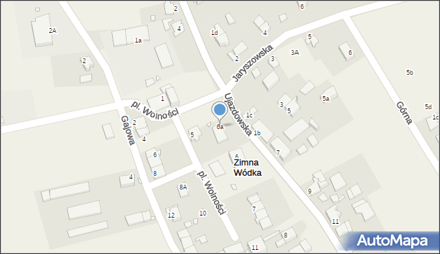 Zimna Wódka, Ujazdowska, 6a, mapa Zimna Wódka