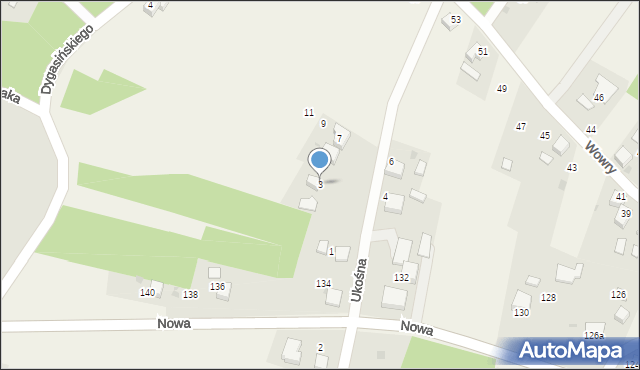 Jankowice, Ukośna, 3, mapa Jankowice