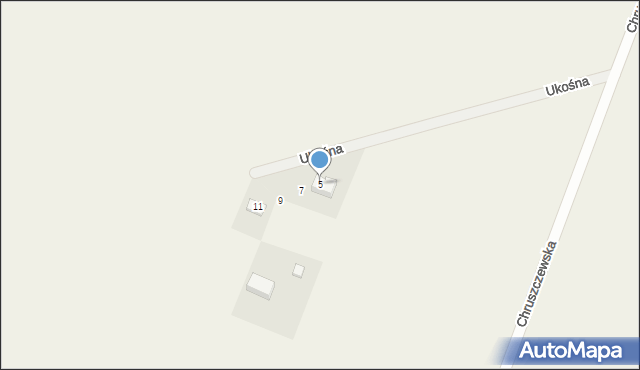 Kargoszyn, Ukośna, 5, mapa Kargoszyn