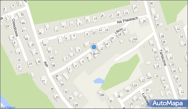 Kolbudy, Ukośna, 10, mapa Kolbudy