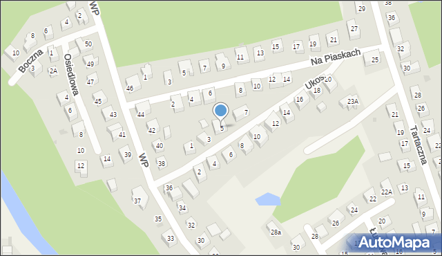 Kolbudy, Ukośna, 5, mapa Kolbudy